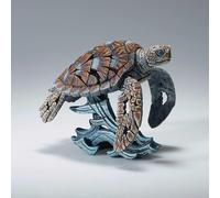 Enesco Edge Sculpture Sea Turtle on Wave Miniature Figurine, 4.73 Inch, Multicolor