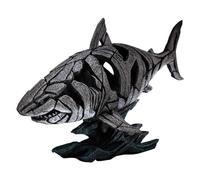 Enesco Edge Sculpture Shark on Wave Animal Figurine, 12.2 Inch, Grey and Blue