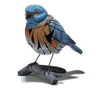 Enesco Edge Sculpture Western Bluebird on Branch Animal Figurine, 8.125 Inch, Blue and Orange