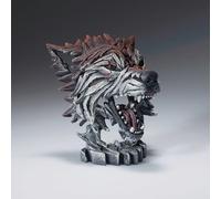 Enesco Edge Sculpture Wolf Baring Teeth Bust Miniature Figurine, 4.92 Inch, Multicolor