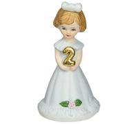 ENESCO Growing Up Girls “Brunette Age 2” Porcelain Figurine, 7.5”