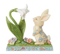 Enesco Heartwood Cr y Jim Shore Bunny With Lily Figurine