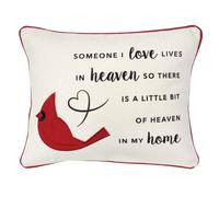 Enesco Izzy and Oliver Caring Cardinals Little Bit of Heaven Accent Throw Pillow, Multicolor