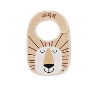 Enesco Izzy and Oliver Infant Lion Be Brave Baby Bib, Brown, One Size Fits 0-12 Months, Brown