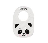 Enesco Izzy and Oliver Infant Panda Be Happy Baby Bib, White, One Size Fits 0-12 Months, White