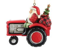 Enesco Jim Shore Country Living Santa Driving Tractor Christmas Ornament 6009132