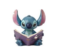 Enesco Jim Shore Disney Traditions by Stitch with Story Book Figurine, 5.75 inches, Stone, Blue, 5.75"