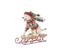 Enesco Jim Shore Dog On Sled Figurine