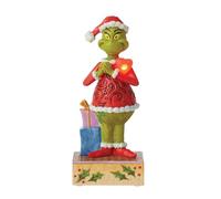 Grinch by Jim Shore Happy Grinch with Blinking Heart Figurine