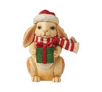 Enesco Jim Shore Heartwood Creek Christmas Bunny Miniature Figurine, 3.75 Inch, Multicolor