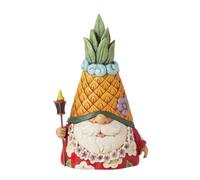 Enesco Jim Shore Heartwood Creek Coastal Tropical Pineapple Gnome Figurine- Stone Resin Hand Painted Crafted Collectible Gnomes Figurines Home Decor Statue, 5.5 Inch