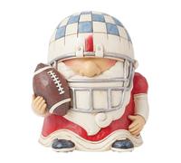 Enesco Jim Shore Heartwood Cr thletes Football Player Touchdowns Gnome Miniature Figurine- Stone Resin Hand Painted Crafted Collectible Gnomes Mini Figurines Home Decor Statue, 4 Inch