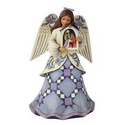 Enesco Jim Shore Heartwood Creek Angel Holding Nativity Stable Figurine