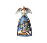 ENESCO Jim Shore Heartwood Creek Angel With Nativity Scene Christmas Figurine 4059760