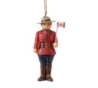 Enesco Jim Shore Heartwood Creek Christmas Around The World Canadian Mountie Nutcracker Hanging Ornament, 5 Inch, Multicolor