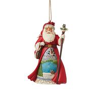Enesco Jim Shore Heartwood Creek Christmas Around The World Canadian Santa Hanging Ornament, 4.6 Inch, Multicolor