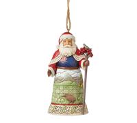 Enesco Jim Shore Heartwood Creek Christmas Around The World New Zealand Santa Hanging Ornament, 4.12 Inch, Multicolor