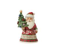 Enesco Jim Shore Heartwood Cr our Seasons Mini Santa Holding Tree Figurine