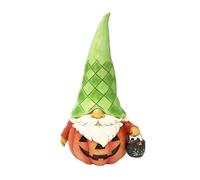 Enesco Jim Shore Heartwood Creek Halloween Collection Pumpkin Trick or Treat Gnome Figurine- Stone Resin Hand Painted Crafted Collectible Gnomes Halloween Figurines Home Decor Statue, 6.97 Inch