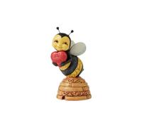 Enesco Jim Shore Heartwood Creek Honey Bee with Heart Miniature Figurine, 3.39 Inch, Multicolor