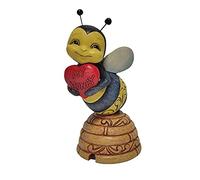 Enesco Jim Shore Heartwood Creek Honey Bee with Heart Miniature Figurine, 3.39 Inch, Multicolor