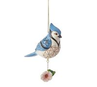 Enesco Jim Shore Heartwood Creek Nature's Meadow Blue Jay Hanging Ornament, 4.06 Inch, Multicolor
