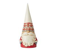 Enesco Jim Shore Heartwood Creek Nordic Noel Snowflake Hat Gnome Merry Mischief Figurine, 7.13" H, Red, Dirty White