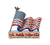 Enesco Jim Shore Heartwood Creek One Nation Flag Figurine 6008790