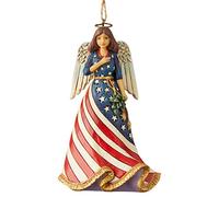 Enesco Jim Shore Heartwood Creek Patriotic Angel Hanging Ornament, 4.75 Inch, Multicolor