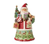 Enesco Jim Shore Heartwood Creek Santa Holding Gifts Bags Figurine, 10.43 Inch, Multicolor