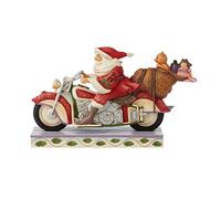 Enesco Jim Shore Heartwood Creek Santa Riding Motorcycle Christmas Figurine 6008883