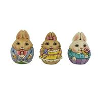Enesco Jim Shore Heartwood Creek Set of 3 Bunny Mini Egg Figurines 6012273