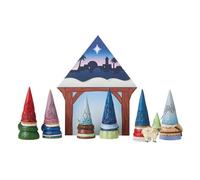 Enesco Jim Shore Heartwood Creek Small but Miraculous Gnome Christmas Pageant Scene Figurine Set, 3.125 Inch, Multicolor