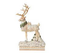 Enesco Jim Shore Heartwood Creek White Woodland Reindeer Centerpiece Figurine, 14.5 Inch, Multicolor