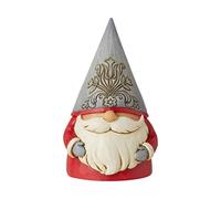 Enesco Jim Shore Nordic Noel Grey Floral Hat Gnome Figurine 6006625