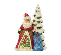 Enesco Jim Shore Santa By Tree With Toy Sack Figurine