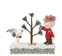 Enesco Peanuts by Jim Shore Snoopy and Charlie Brown a Special Tree Figurine, 5.51 Inch, Multicolor