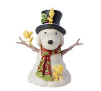 Enesco Jim Shore Snoopy & Woodstock Snowman Figurine