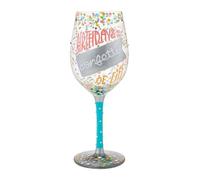 Enesco Lolita Birthdays are The Confetti Wine Glass