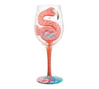 Enesco Lolita Fabulous Flamingos Wine Glass