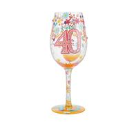 Lolita Happy 40th Birthday Wine Glass Drinking Glasses