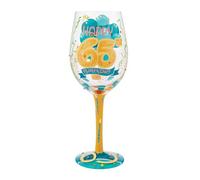 Enesco Lolita Happy 65th Birthday Wine Glass