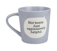 Enesco Our Name is Mud Dirty Not Bossy Aggressively Helpful Coffee Mug, 16 Ounce, Light Blue