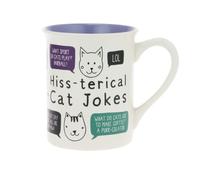 Enesco Our Name is Mud Pets Hiss-Terical Cat Jokes Coffee Mug, 16 Ounce, Multicolor