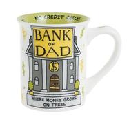 Enesco Our Name is Mud The Bank of Dad Coffee Mug, 16 Ounce, Multicolor