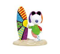Enesco Peanuts Britto Joe Cool Snoopy with Surfboard Figurine, 7 Inch
