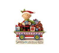 Enesco Peanuts by Jim Shore Charlie Brown Christmas Train, 12 cm, Multi-Colour