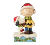 Enesco Peanuts by Jim Shore Charlie Brown and Snoopy Wearing Scarves Figurine, 6 Inch, Multicolor