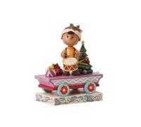 Enesco Peanuts by Jim Shore Franklin Train Car Figurine, 4.75 Inch, Multicolor