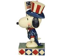 Enesco Peanuts by Jim Shore Patriotic Snoopy Stone Resin Figurine, 6”